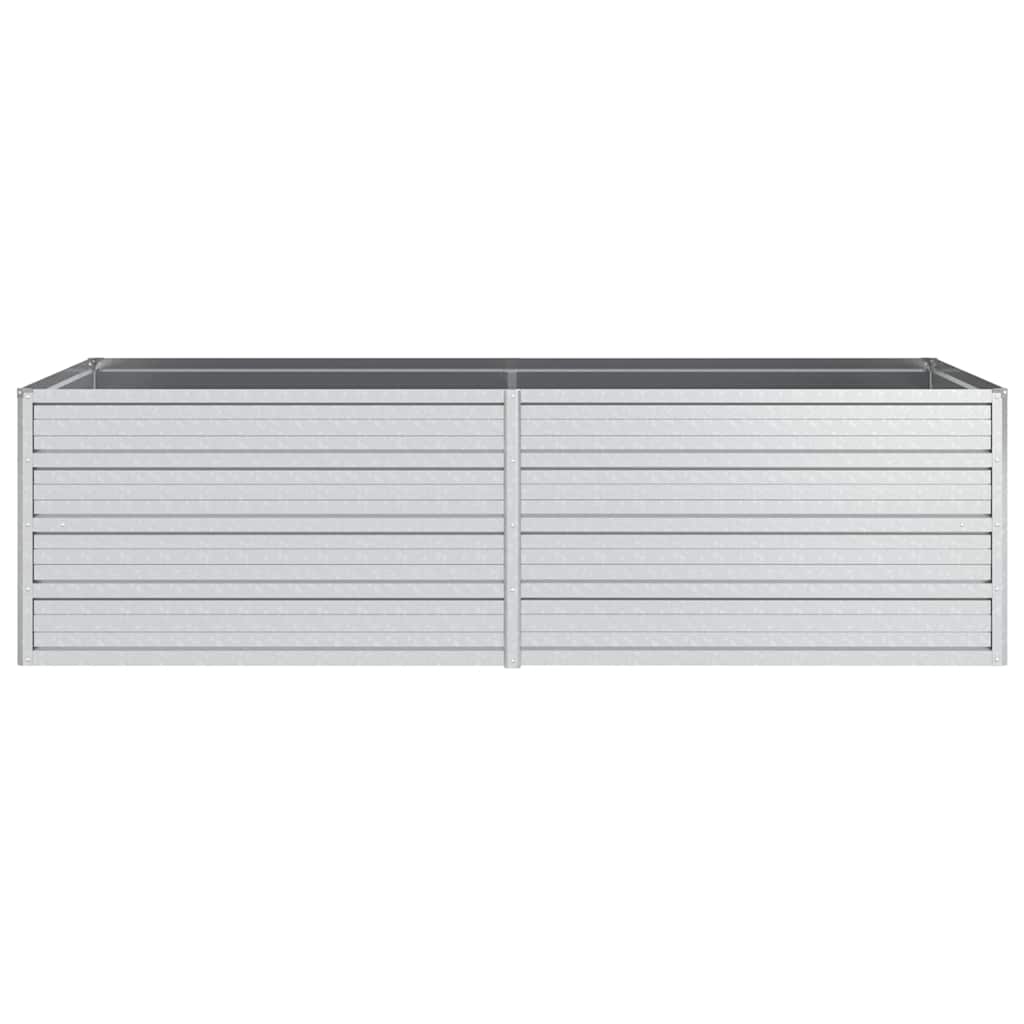 Letto Rialzato Giardino 160x80x45 cm in Acciaio Zincato Argento