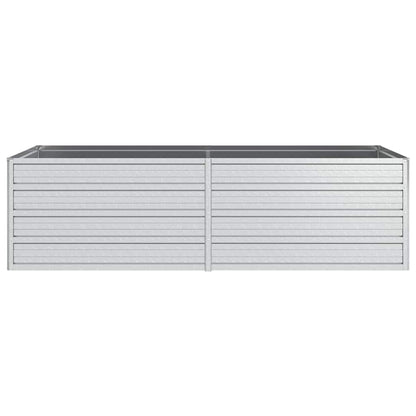 Letto Rialzato Giardino 160x80x45 cm in Acciaio Zincato Argento
