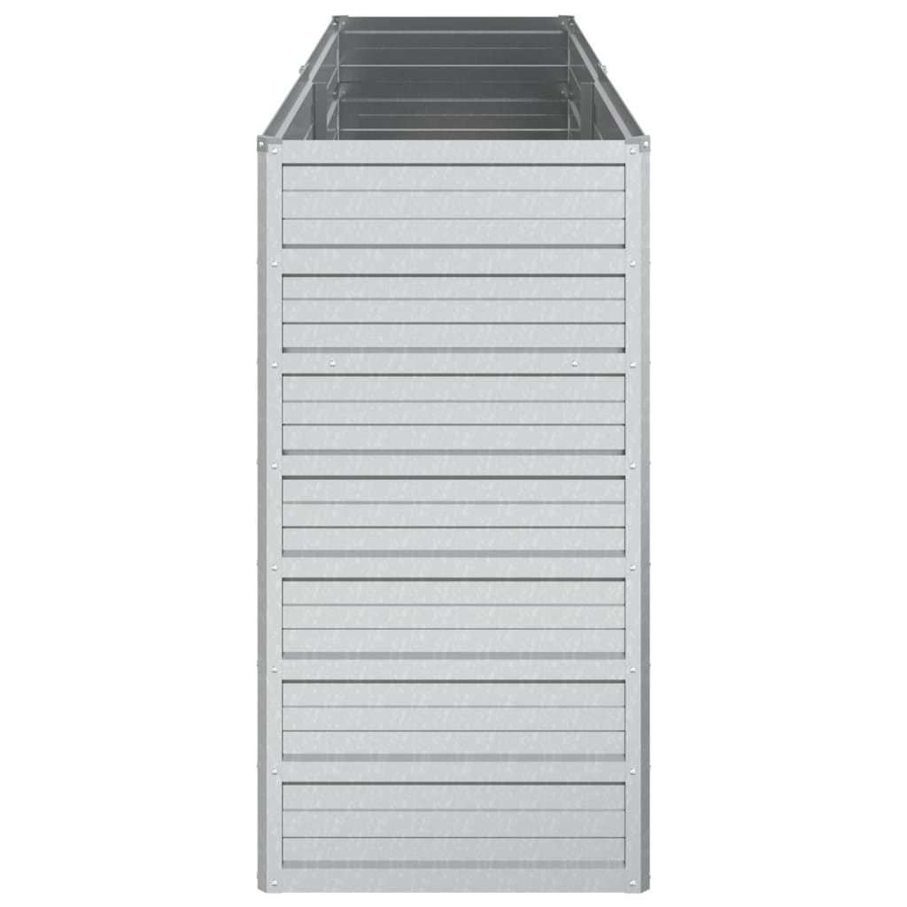 Letto Rialzato Giardino 160x40x77 cm in Acciaio Zincato Argento - homemem39