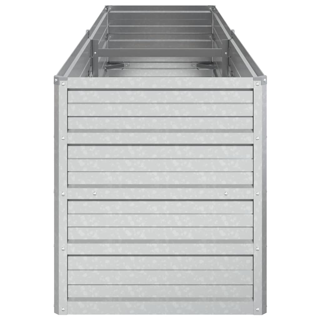 Letto Rialzato Giardino 160x40x45 cm in Acciaio Zincato Argento - homemem39