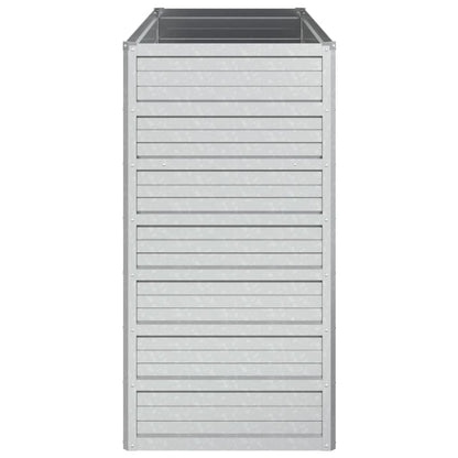 Letto Rialzato Giardino 100x40x77 cm in Acciaio Zincato Argento - homemem39