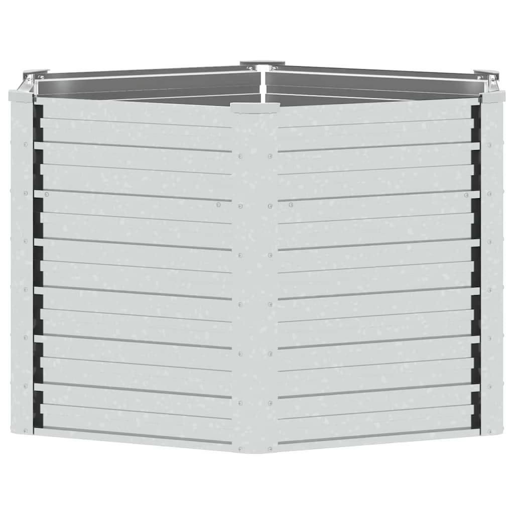 Letto Rialzato da Giardino 129x77 cm in Acciaio Zincato Argento