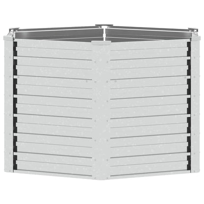 Letto Rialzato da Giardino 129x77 cm in Acciaio Zincato Argento