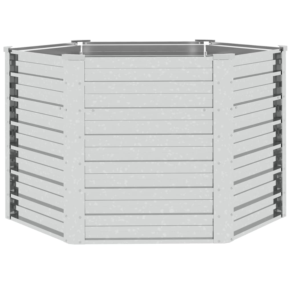 Letto Rialzato da Giardino 129x77 cm in Acciaio Zincato Argento