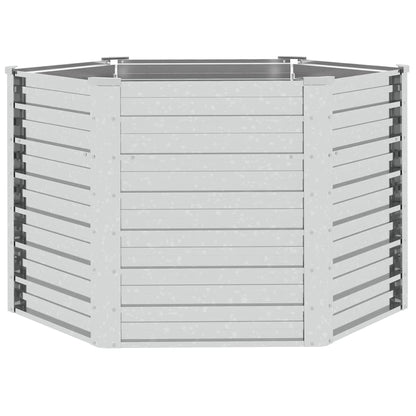 Letto Rialzato da Giardino 129x77 cm in Acciaio Zincato Argento