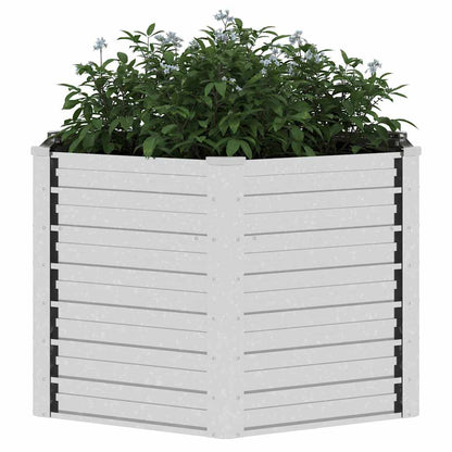 Letto Rialzato da Giardino 129x77 cm in Acciaio Zincato Argento