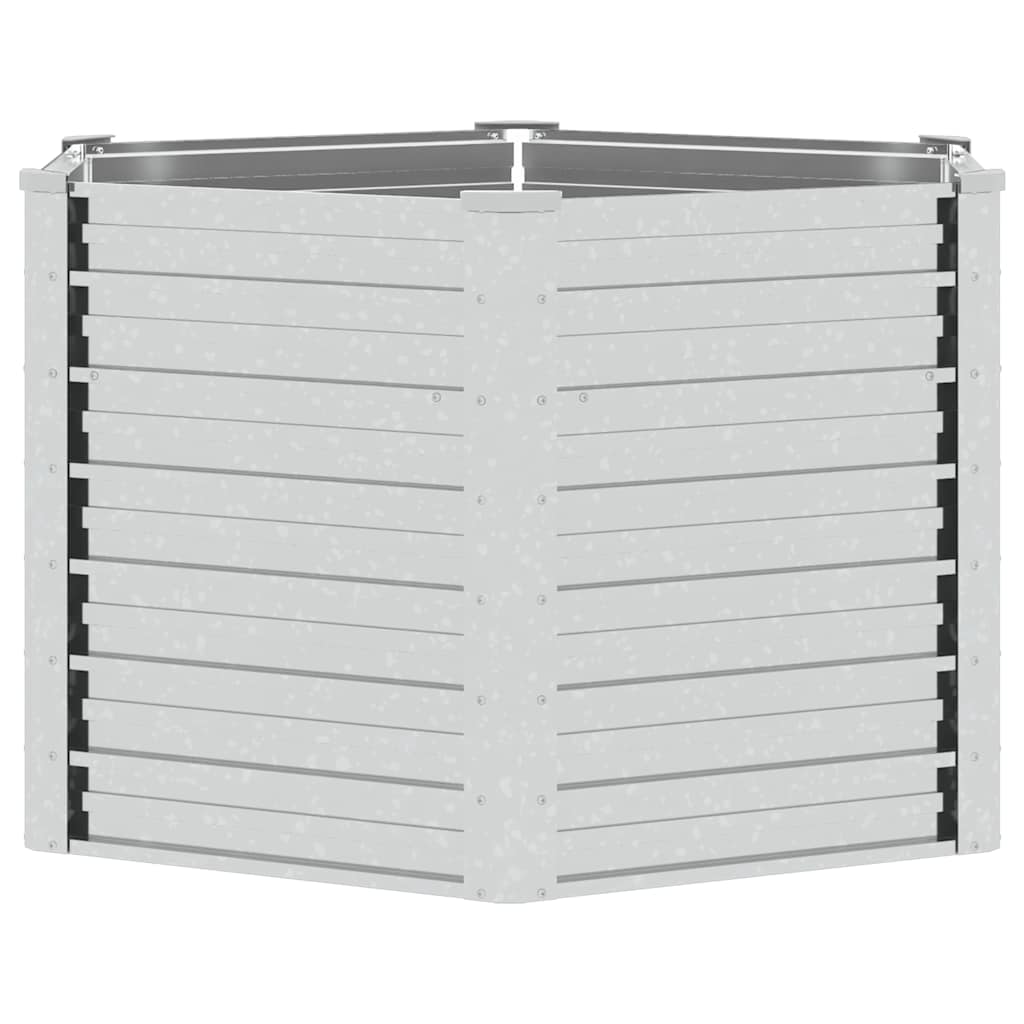 Letto Rialzato da Giardino 129x77 cm in Acciaio Zincato Argento