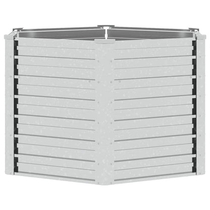 Letto Rialzato da Giardino 129x77 cm in Acciaio Zincato Argento