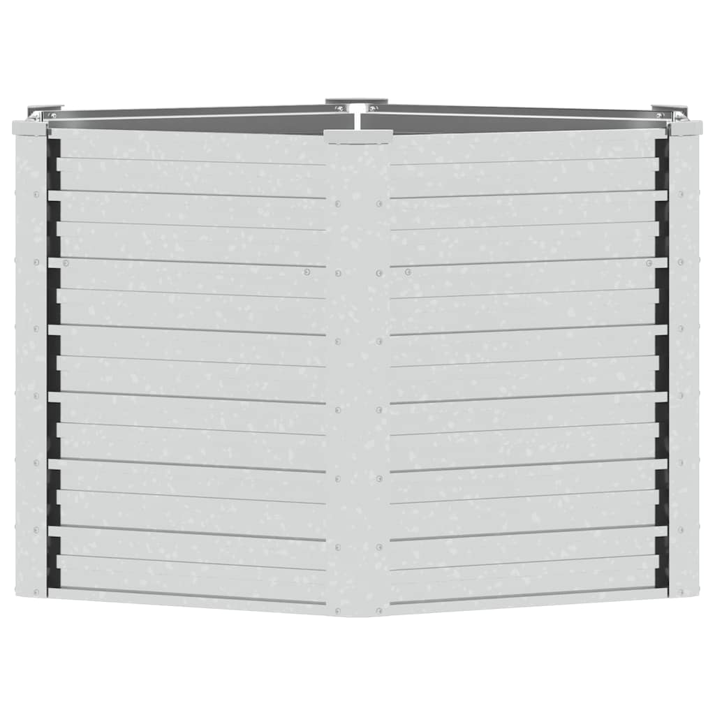 Letto Rialzato da Giardino 129x77 cm in Acciaio Zincato Argento