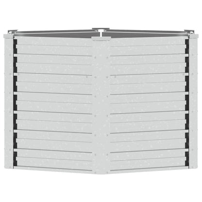 Letto Rialzato da Giardino 129x77 cm in Acciaio Zincato Argento