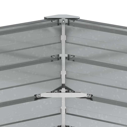 Letto Rialzato da Giardino 129x77 cm in Acciaio Zincato Argento