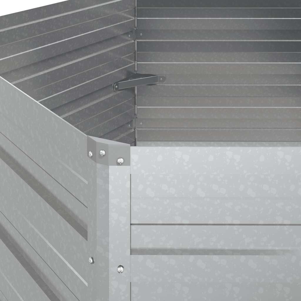 Letto Rialzato da Giardino 129x77 cm in Acciaio Zincato Argento