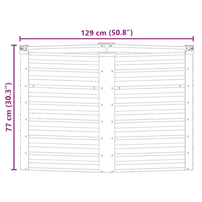 Letto Rialzato da Giardino 129x77 cm in Acciaio Zincato Argento