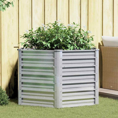 Letto Rialzato da Giardino 129x77 cm in Acciaio Zincato Argento
