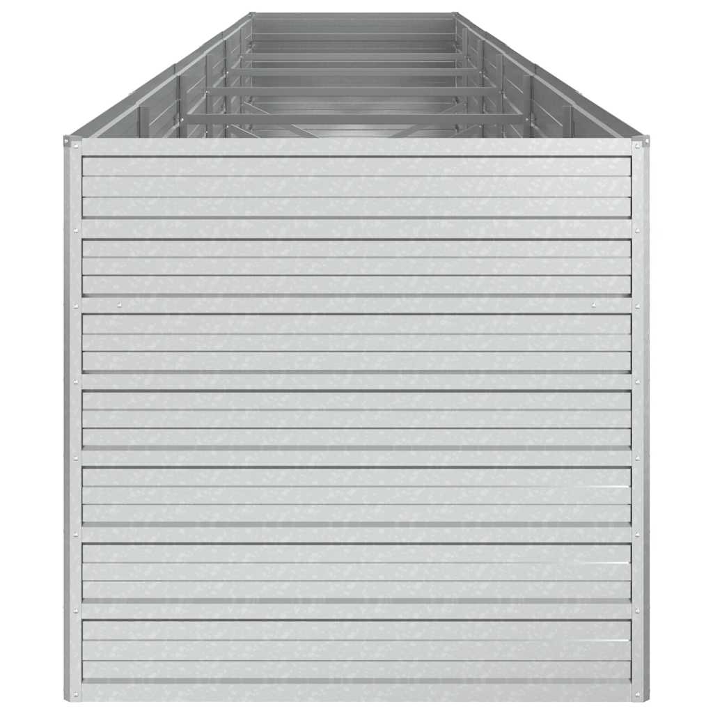 Letto Rialzato Giardino 480x80x77 cm in Acciaio Zincato Argento | homemem39