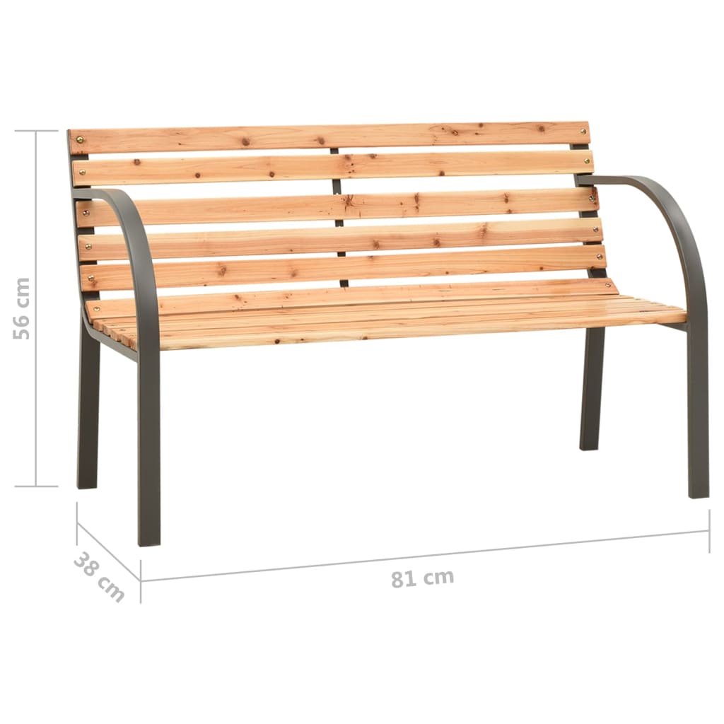 Panca da Giardino Doppia 81 cm in Legno di Abete Cinese - homemem39