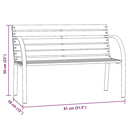 Panca da Giardino 81 cm in Legno di Abete Cinese Grigia - homemem39