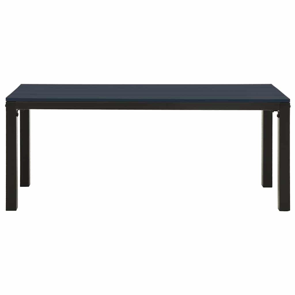 Set da Pranzo da Giardino 3 pz in Acciaio e WPC Nero