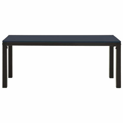 Set da Pranzo da Giardino 3 pz in Acciaio e WPC Nero