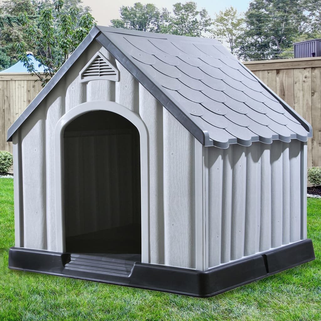 Cuccia per Cani Grigia 92x87x91 cm in Plastica | homemem39