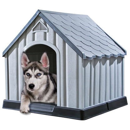 Cuccia per Cani Grigia 92x87x91 cm in Plastica | homemem39