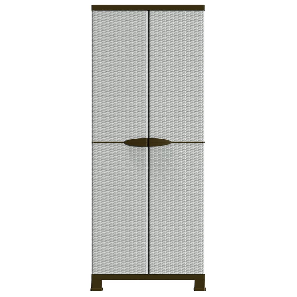 Armadietto in Plastica 68x39x171,5 cm Design Rattan - homemem39