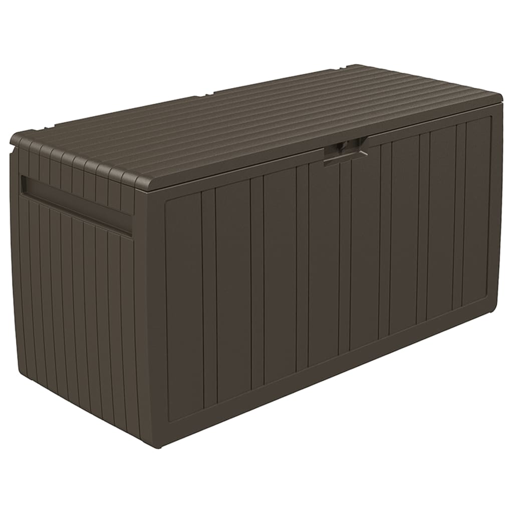 Baule Mobile Contenitore Cuscini Marrone 117x45,5x57,5 cm 270 L - homemem39