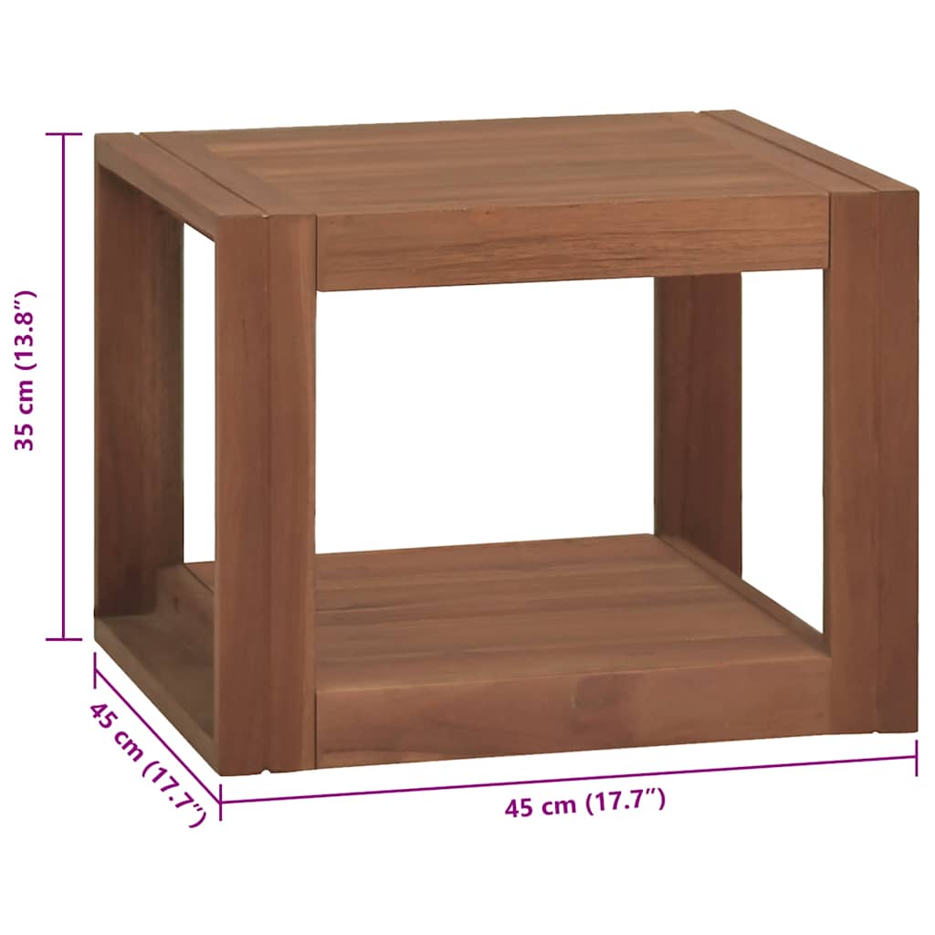 Mobile da Bagno a Parete 45x45x35 cm in Legno Massello di Teak - homemem39