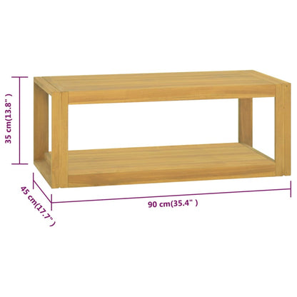 Mobile da Bagno a Parete 90x45x35 cm in Legno Massello di Teak | homemem39