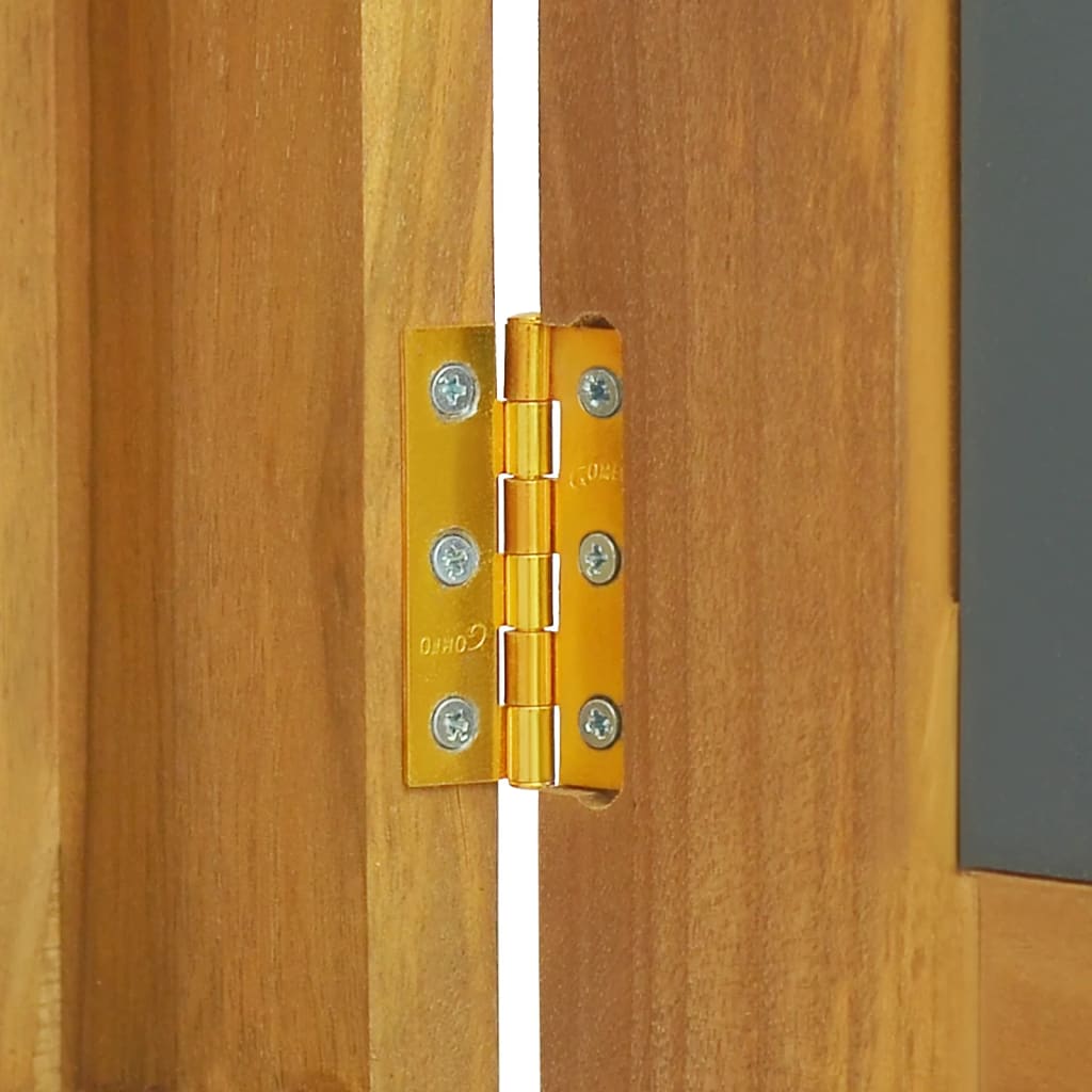 Mobile a Specchio 60x10x40 cm in Legno Massello di Teak - homemem39