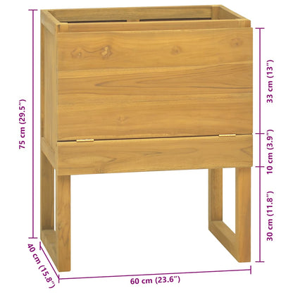 Mobile da Bagno 60x40x75 cm in Legno Massello di Teak