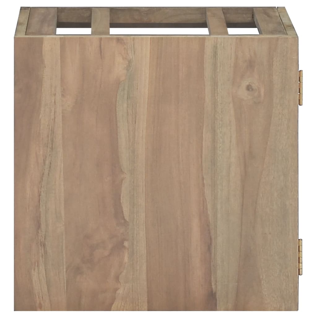Mobile da Bagno a Parete 46x25,5x40cm in Legno Massello di Teak | homemem39