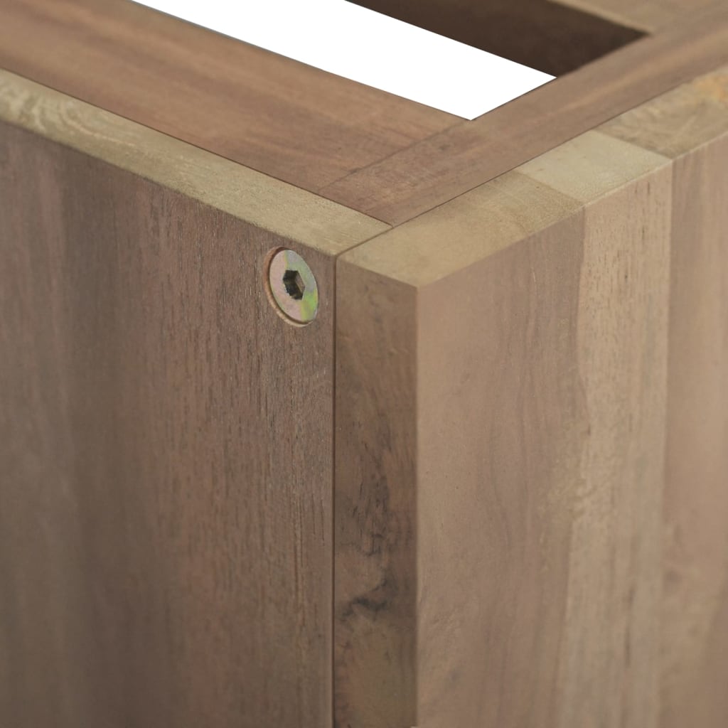 Mobile da Bagno a Parete 46x25,5x40cm in Legno Massello di Teak | homemem39