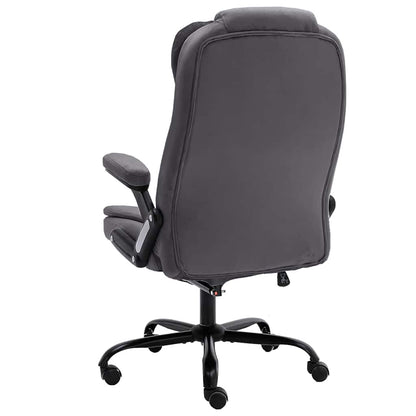 Sedia da Ufficio Grigio Scuro in Velluto