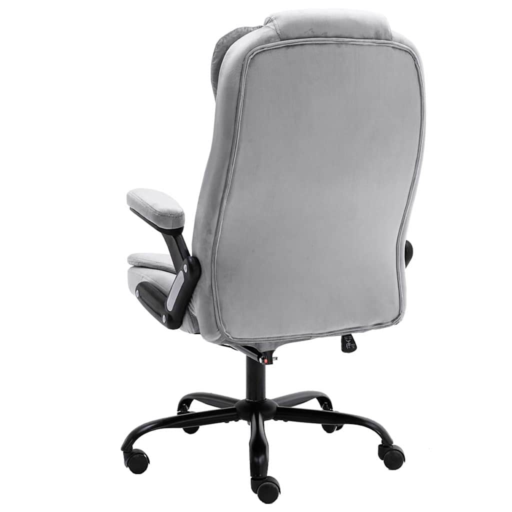 Sedia da Ufficio Grigio Chiaro in Velluto