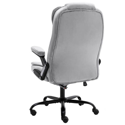 Sedia da Ufficio Grigio Chiaro in Velluto