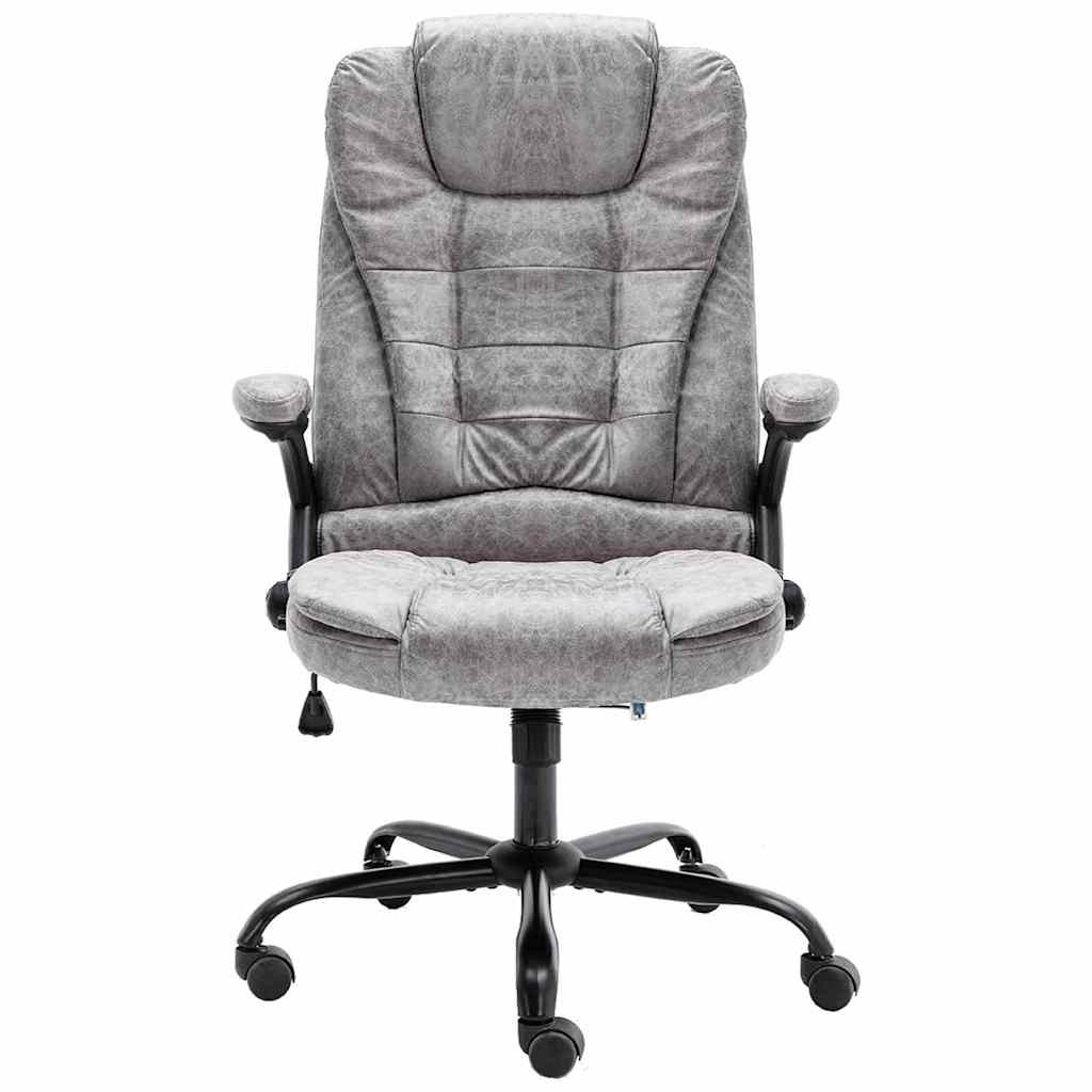 Sedia da Ufficio Grigio Chiaro in Scamosciato