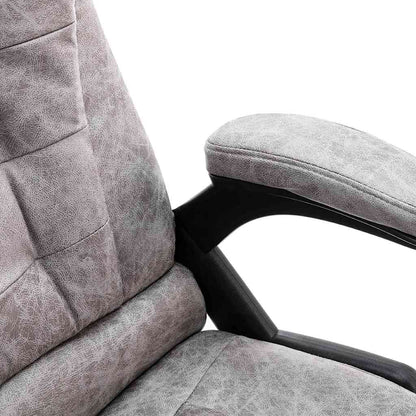 Sedia da Ufficio Grigio Chiaro in Scamosciato