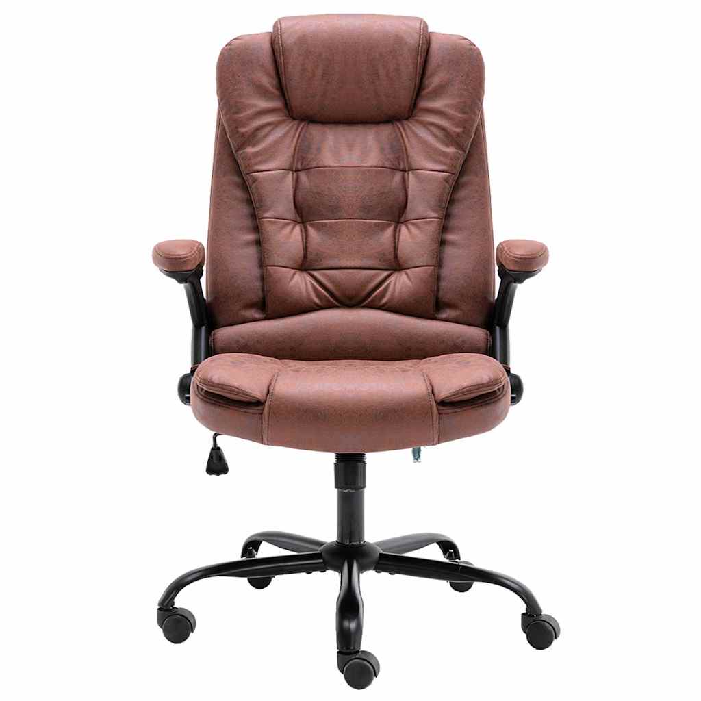 Sedia da Ufficio Marrone Chiaro in Scamosciato