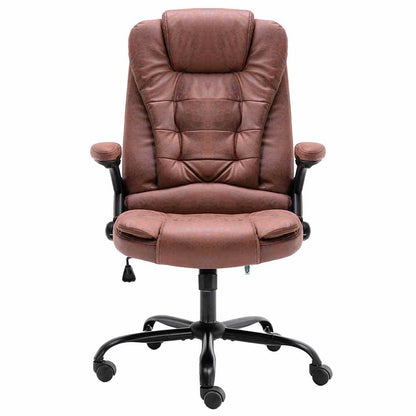 Sedia da Ufficio Marrone Chiaro in Scamosciato