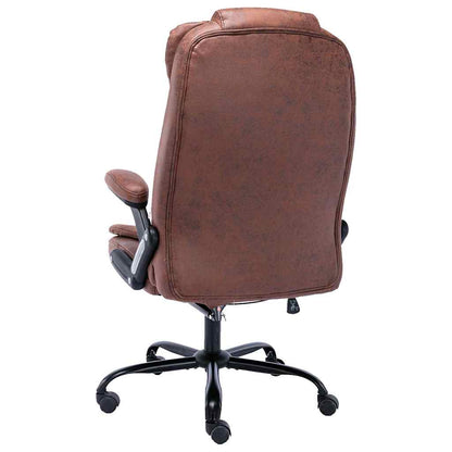 Sedia da Ufficio Marrone Chiaro in Scamosciato