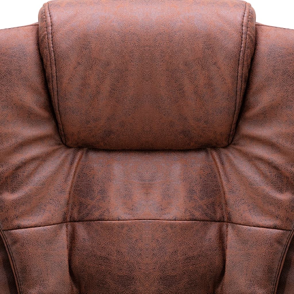 Sedia da Ufficio Marrone Chiaro in Scamosciato