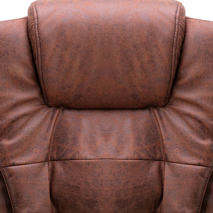 Sedia da Ufficio Marrone Chiaro in Scamosciato