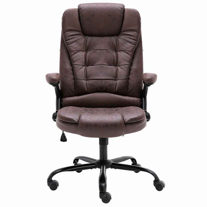 Sedia da Ufficio Marrone Scuro in Scamosciato