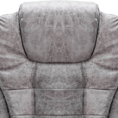 Sedia da Ufficio Massaggiante Grigio Chiaro in Scamosciato - homemem39