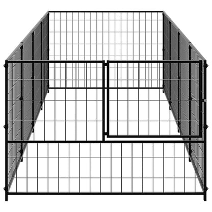 Gabbia per Cani Nera 4 m² in Acciaio | homemem39