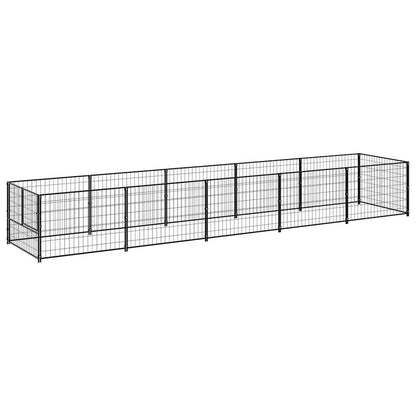 Gabbia per Cani Nera 5 m² in Acciaio | homemem39