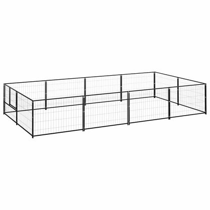 Gabbia per Cani Nera 8 m² in Acciaio | homemem39