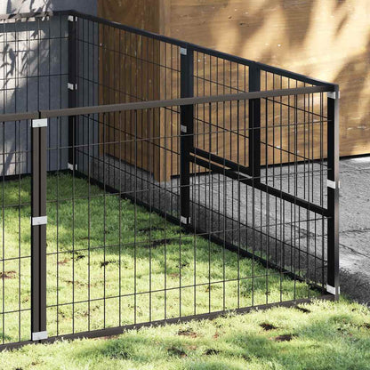 Gabbia per Cani Nera 8 m² in Acciaio | homemem39