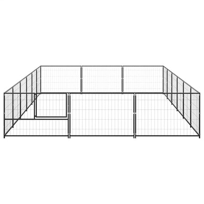 Gabbia per Cani Nera 18 m² in Acciaio | homemem39